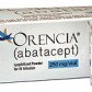 A box and bottle of Orencia.