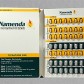 A box and blister pack of Namenda tablets.