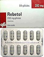 Rebetol package and capsules