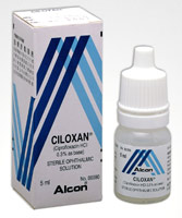 Ciloxan package and solution