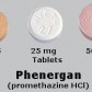Three Promethazine tablets.