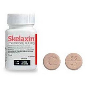 Skelaxin bottle and pills