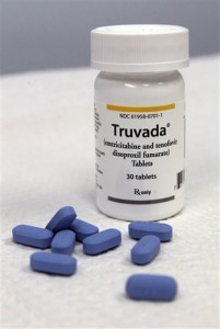 Truvada bottle and tablets