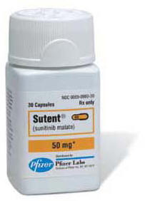 bottle of sutent capsules