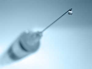 syringe needle flu vaccine