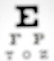 blurry vision eye chart