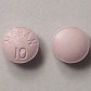 the front and back of a 10 mg moban tablet
