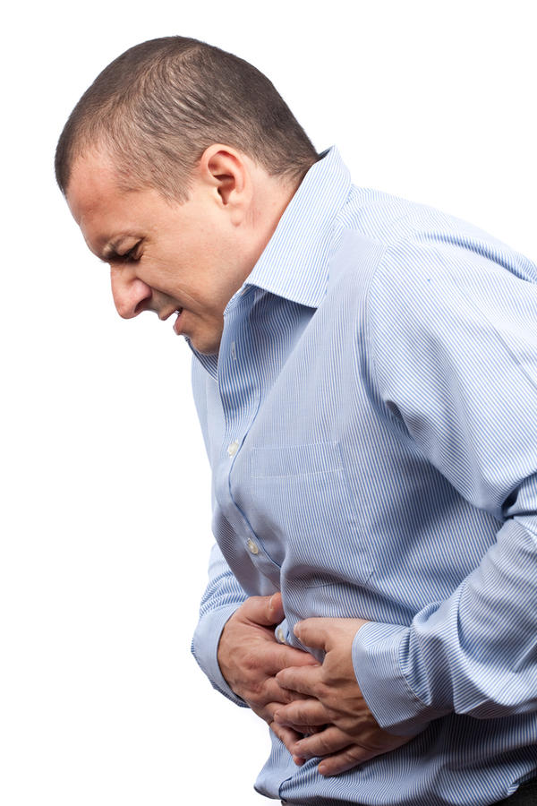 abdominal pain- man holding stomach- byetta and pancreatitis